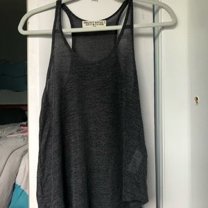 Gray project social t tank top NWOT